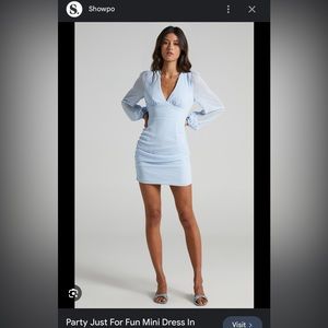 Showpo Just For Fun Dress in light blue